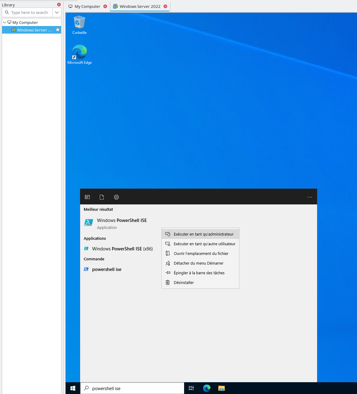 Ouvrir PowerShell ISE